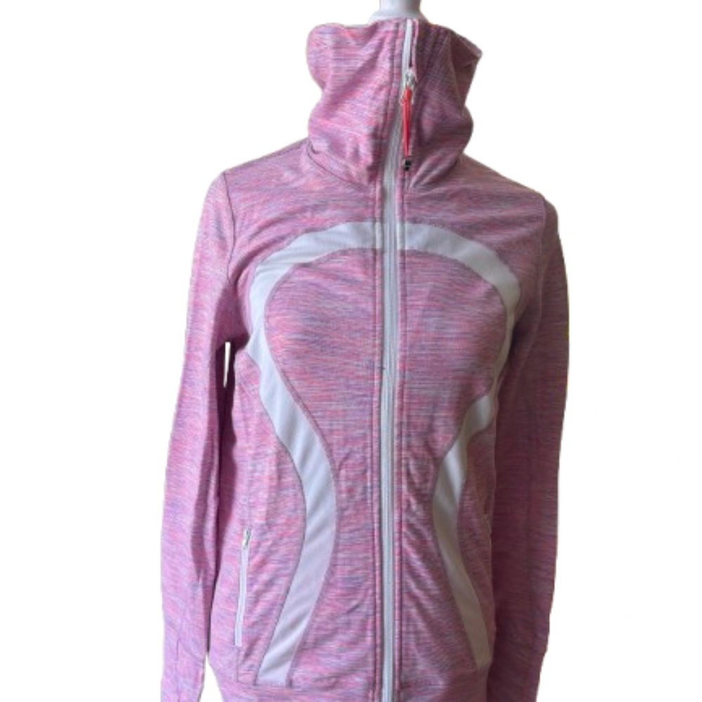 Lululemon Pink Running Jacket Size 6  Zip Front, Zipper Pocket